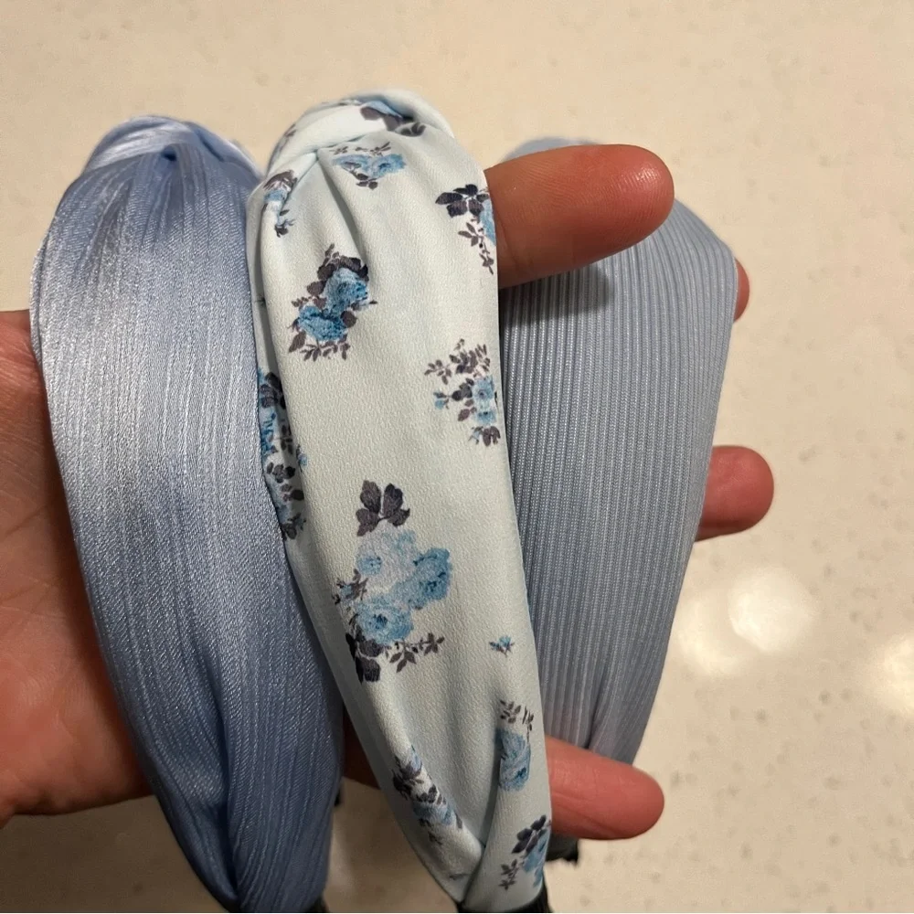 Blue floral‎ set of 3 headbands